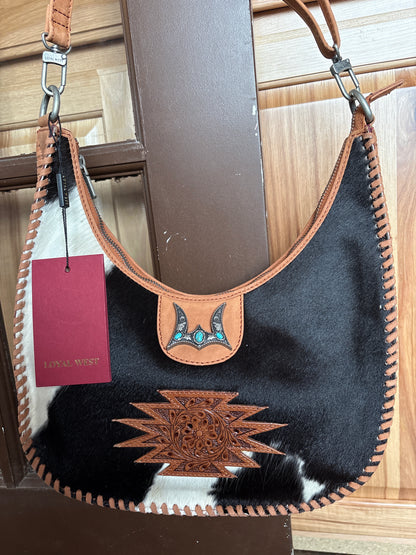 Loyal West Desert Desire Large Bag-in Handtooled Leather and Calfskin