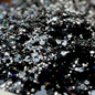 Black and silver mixed glitter.