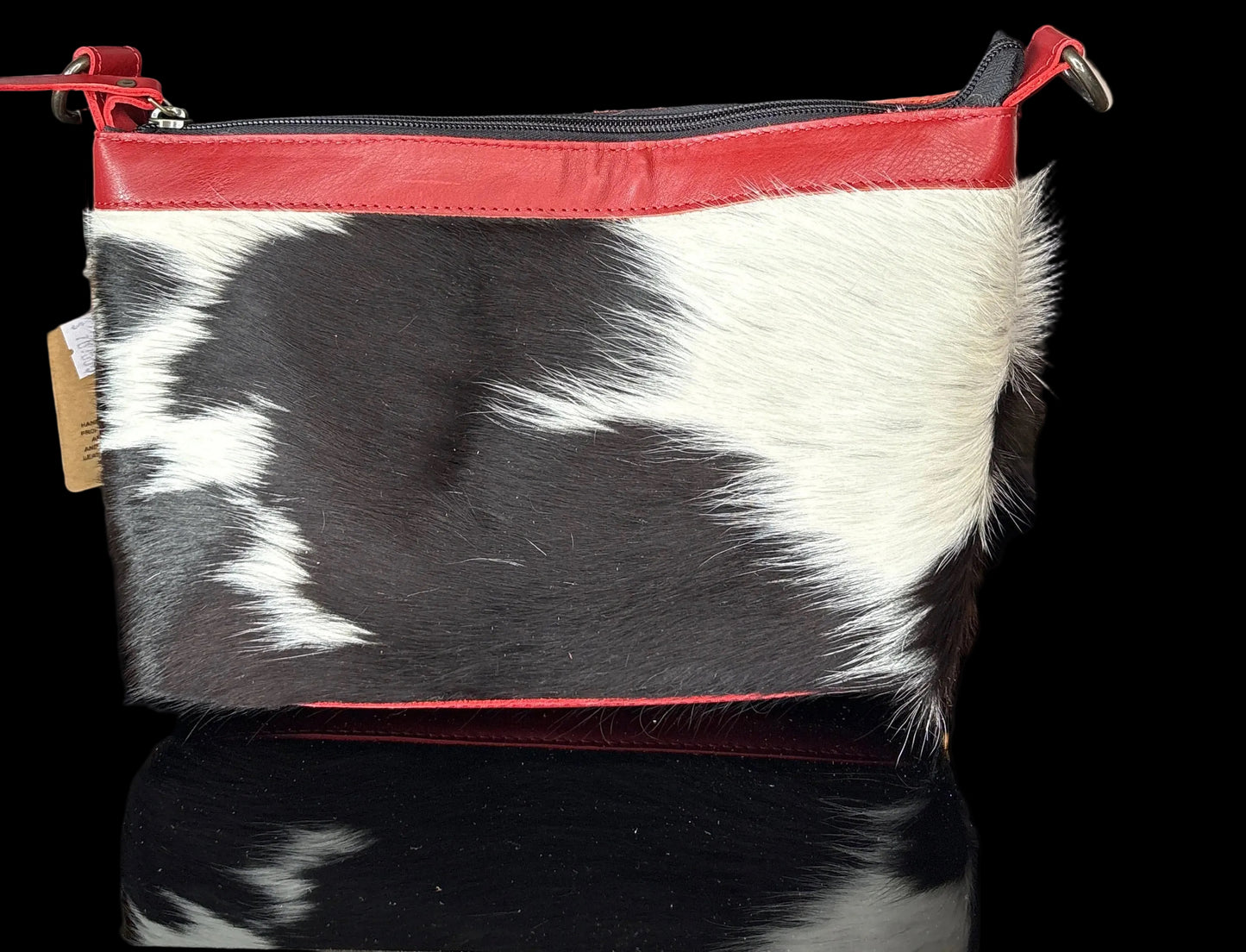 Red Leather crossbody purse