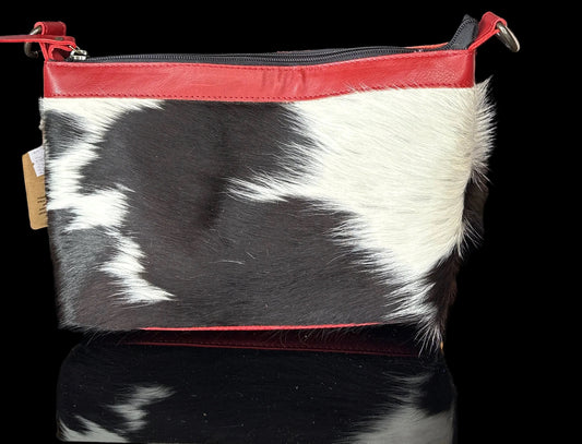 Red Leather crossbody purse