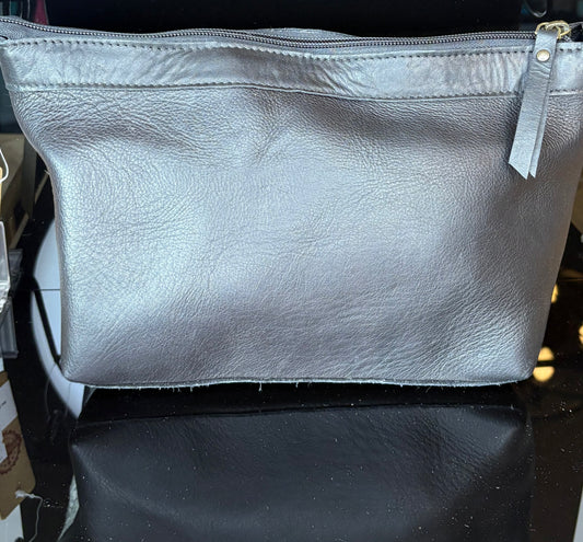 Black Leather crossbody purse