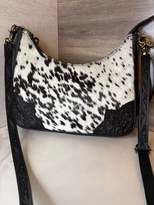 Crossbody leather cowhide bag