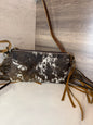 Crossbody cowhide bag with fringe