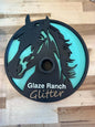 Horse 3D Printed Cup Stand Turquoise XL