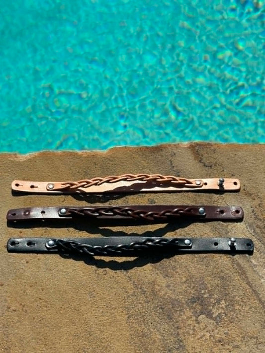 Pranee Braided Leather Bracelet